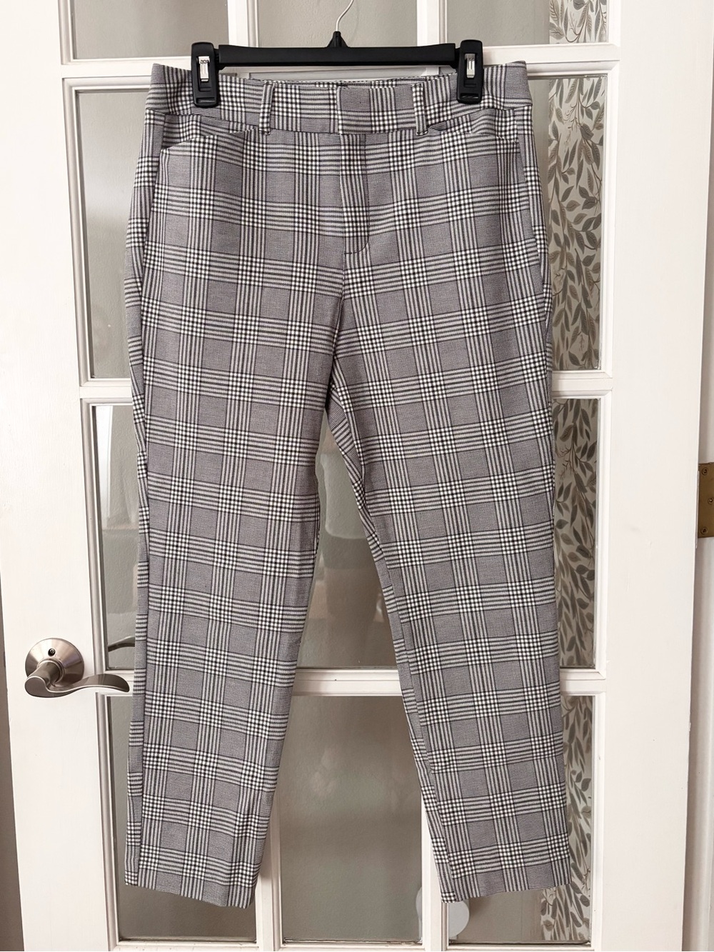 OLD NAVY Houndstooth Plaid High Rise Pixie Skinny Pants Sz 8